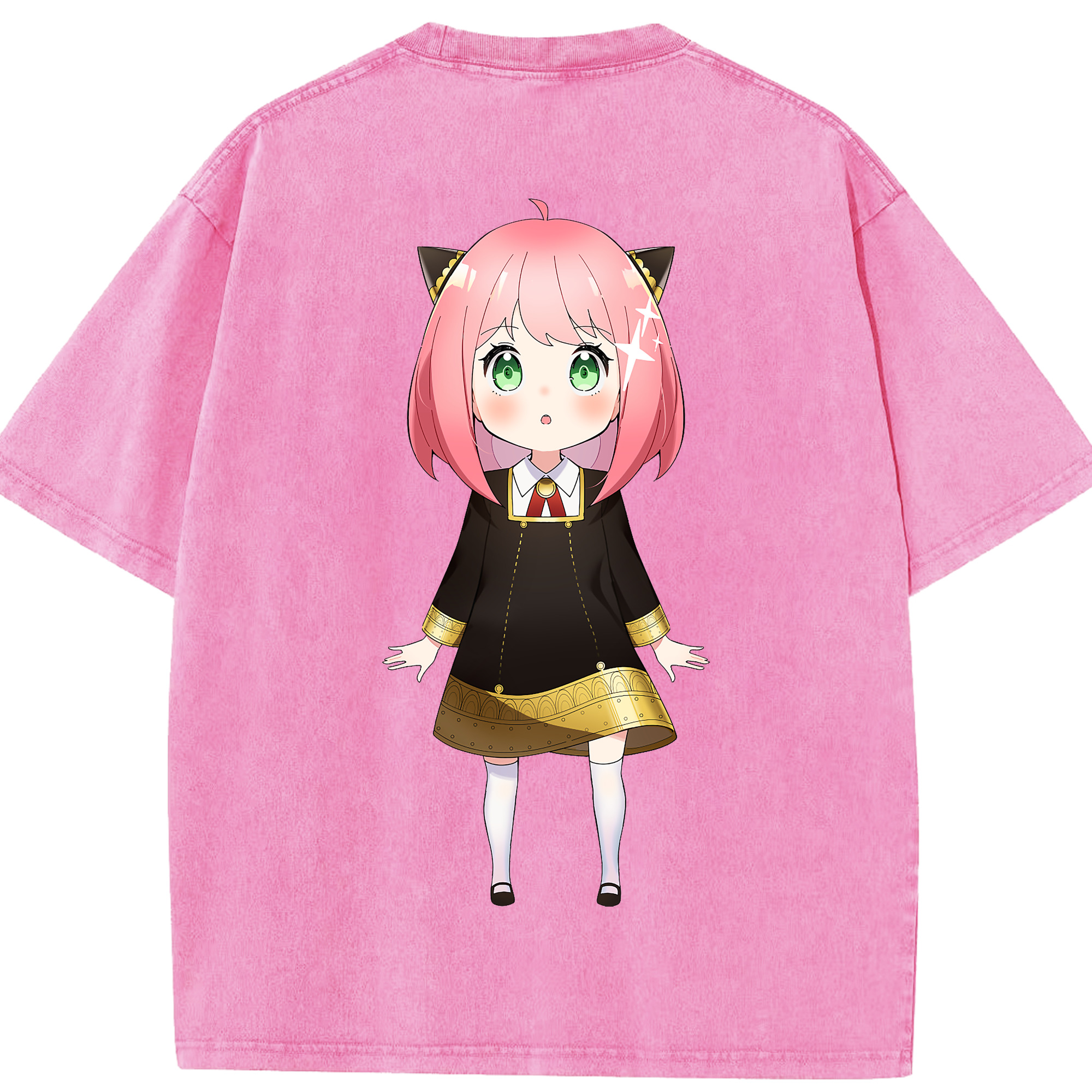 （画像用） SPY×FAMILY间谍家家酒 綿100% ヴィンテージ風 半袖Tシャツ（背面プリント）